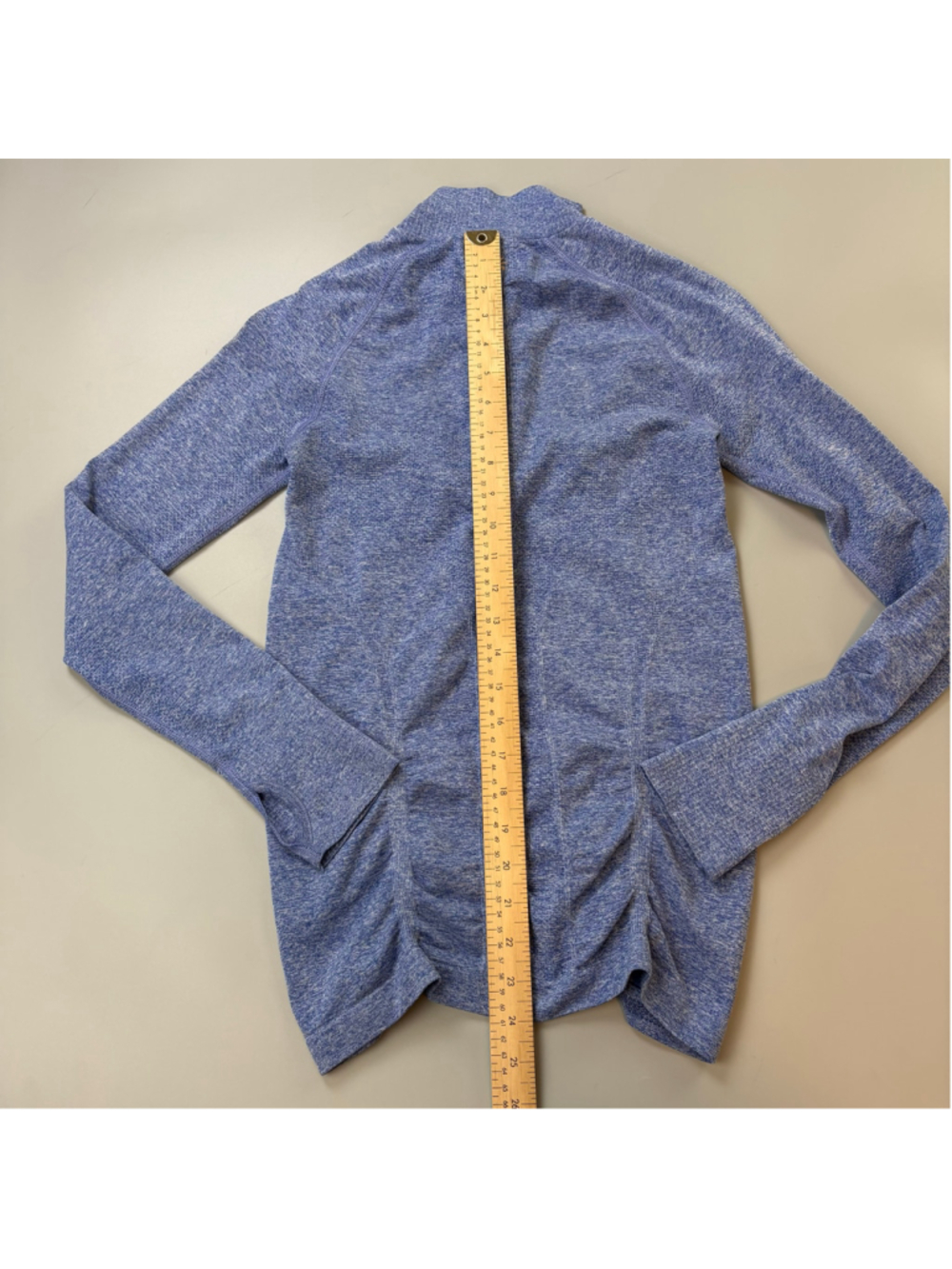 Athleta Top XS Blue White Quarter Zip Long Sleeve Running Athleisure Sporty Mint - Picture 7 of 14